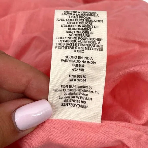 Free People Pink Hand Embroidered Cold Shoulder Tunic Dress Size Small  EUC - Picture 9 of 9